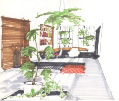 Clinton Hill Apartment Sketch 3