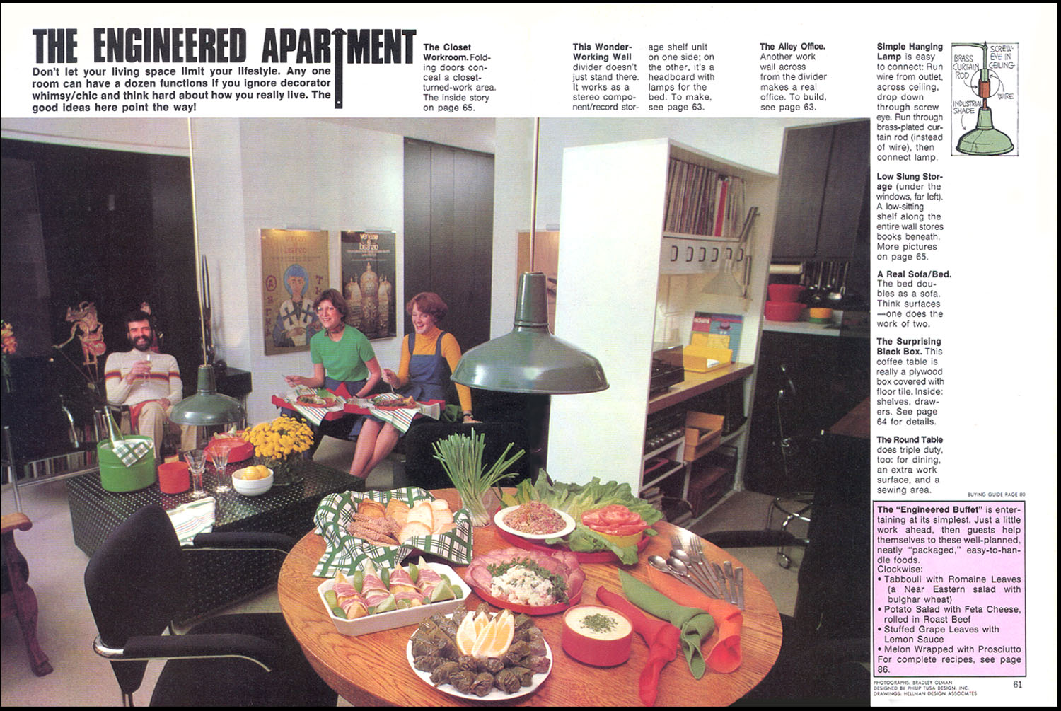 Apartment Life Magazine Article (5/76) Pgs.60+61; Photo: Bradley Olman
